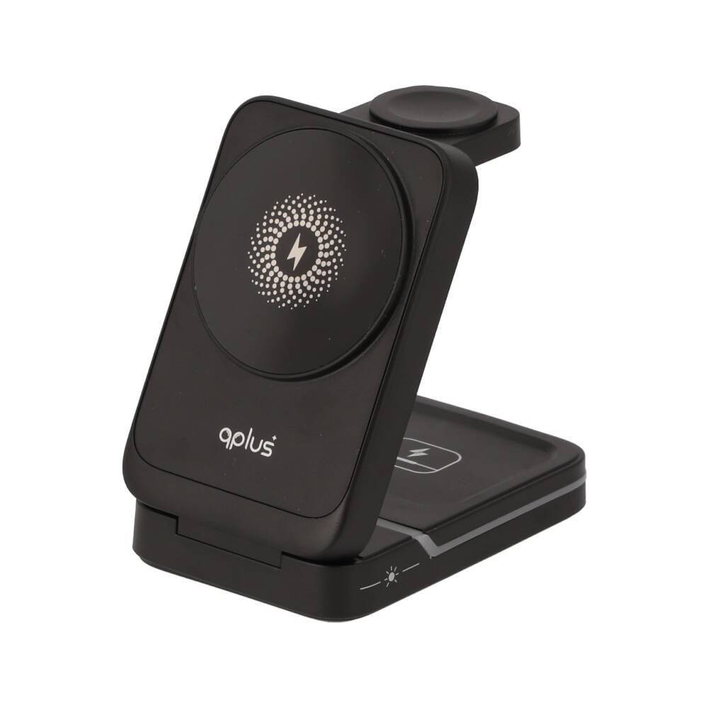 ที่ชาร์จไร้สาย QPLUS 15W Max 3in1 Wireless Charger QI-001 Black