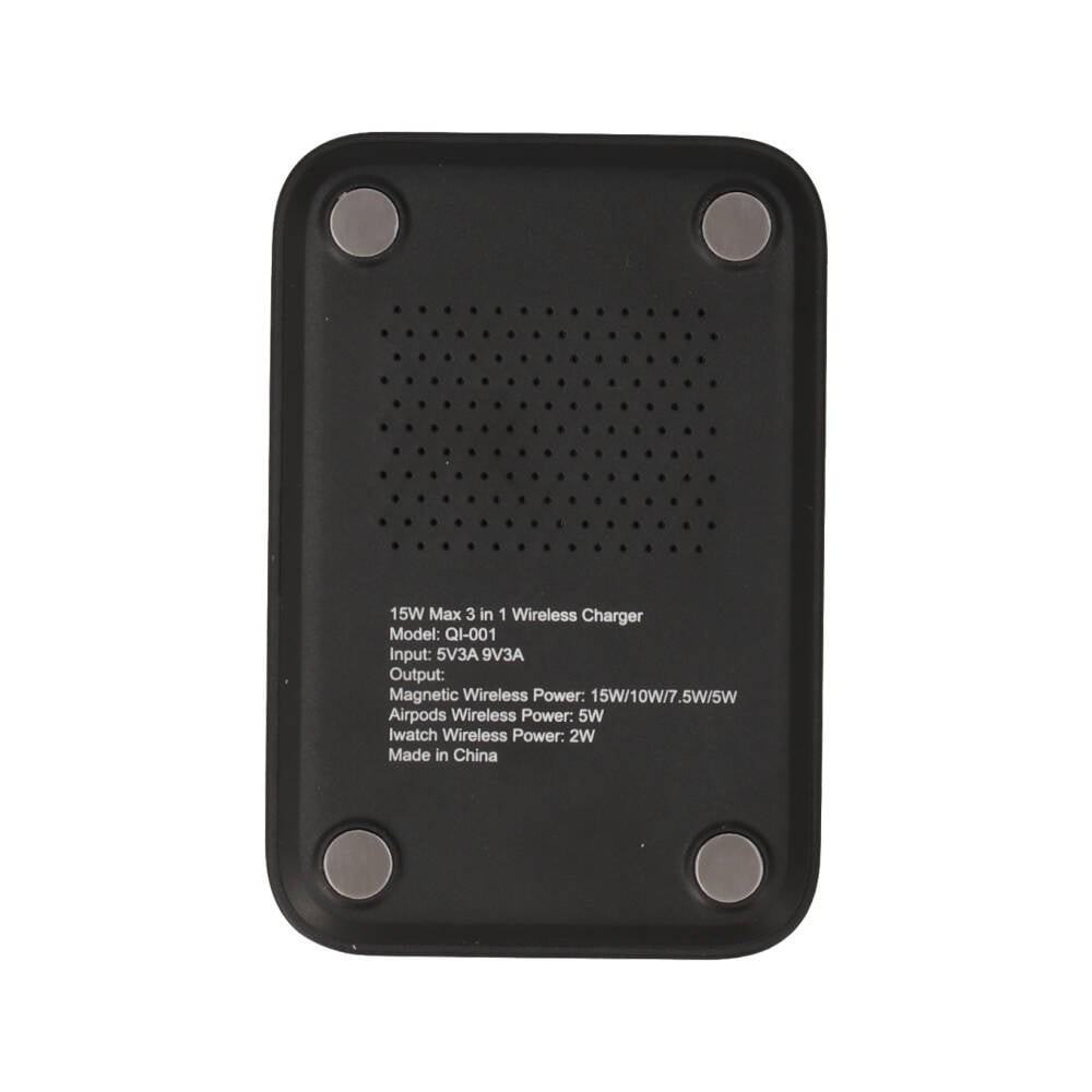 ที่ชาร์จไร้สาย QPLUS 15W Max 3in1 Wireless Charger QI-001 Black