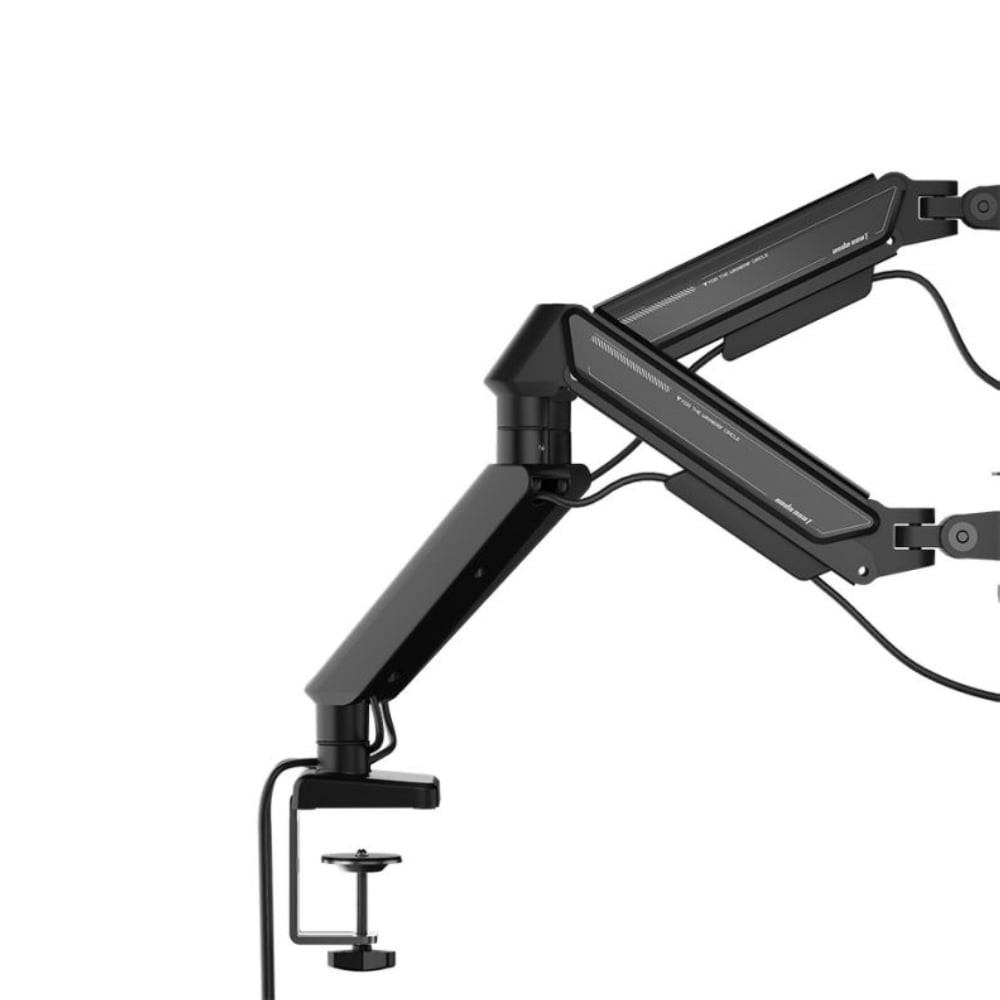 แขนจับจอมอนิเตอร์ ANDA SEAT Dual Monitor Arm Stealth II (AD-W-A6D-2S-BB) Black