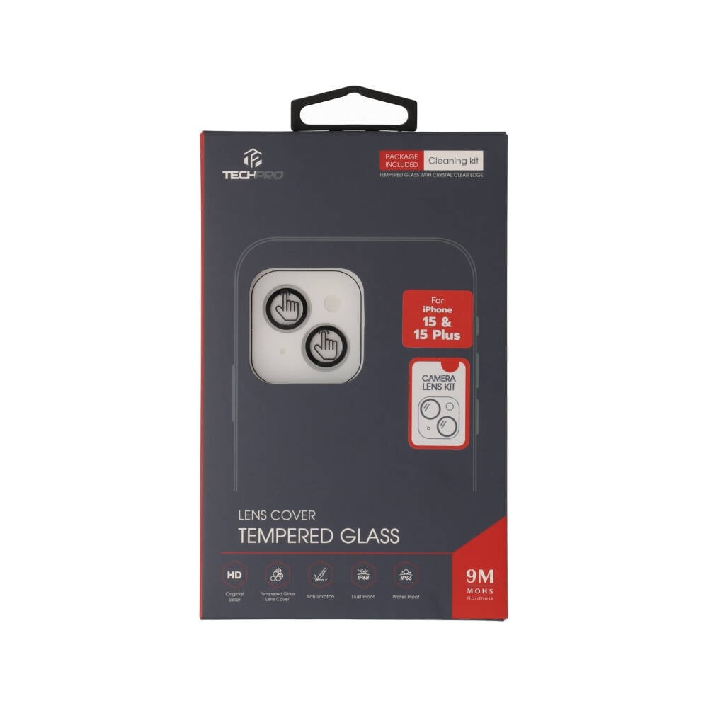 ฟิล์มกันเลนส์ TECHPRO iPhone 15/15Plus Camera Lens Crystal Clear ...
