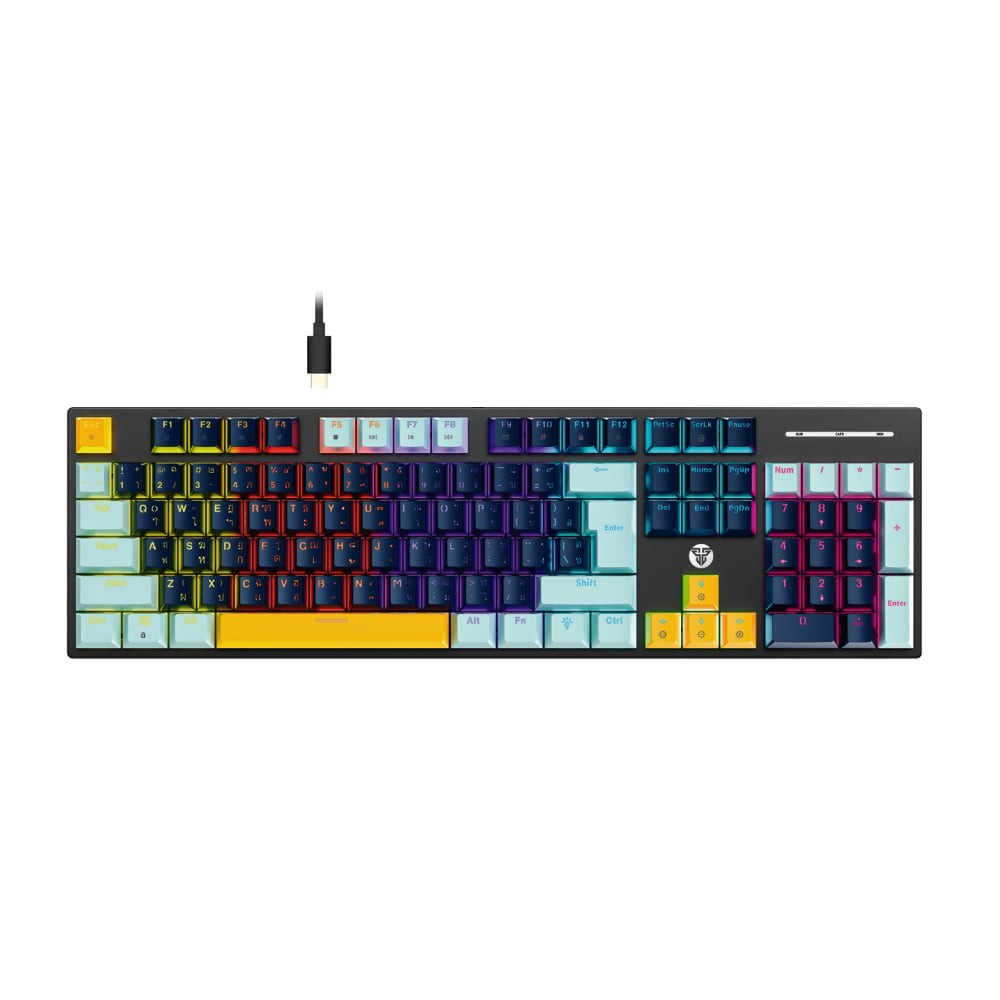 คีย์บอร์ดเกมมิ่ง Fantech Mechanical MK889S Navy Blue (Blue Switch) Key Thai