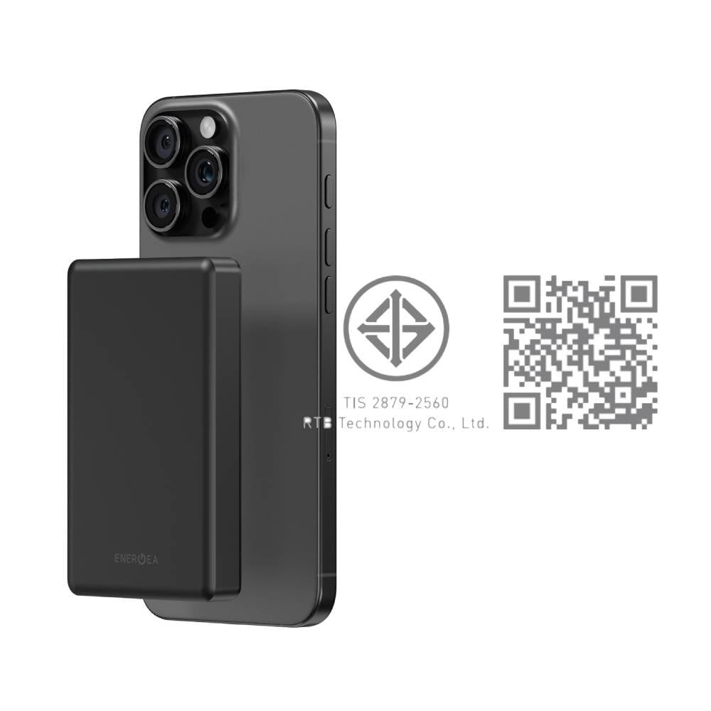 พาวเวอร์แบงค์ Energea 10000 mAh ALUPAC Mini Wireless Gunmetal