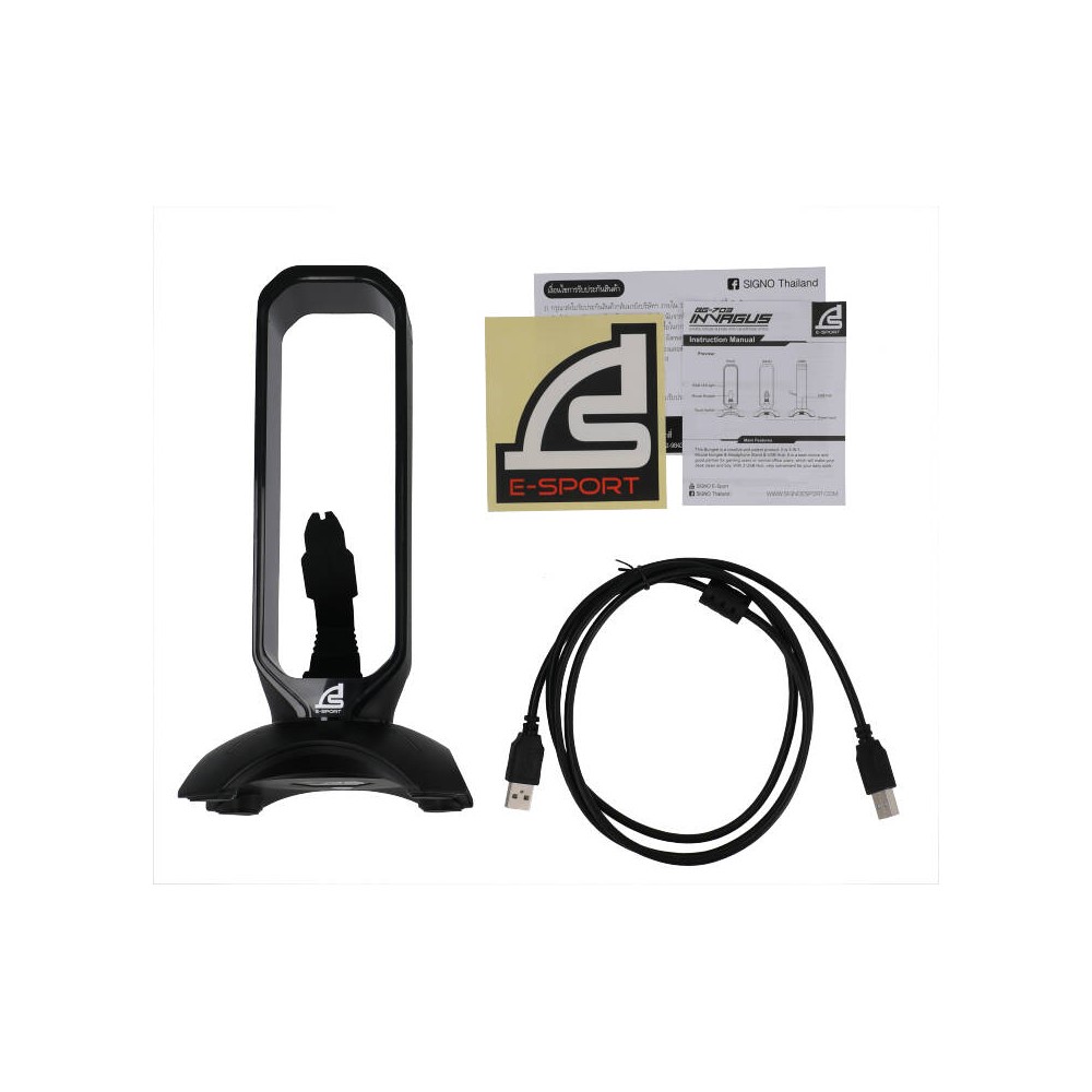 ที่วางหูฟัง Signo Gaming Mouse Bungee with Headphone Stand INVAGUS BG-703 Black