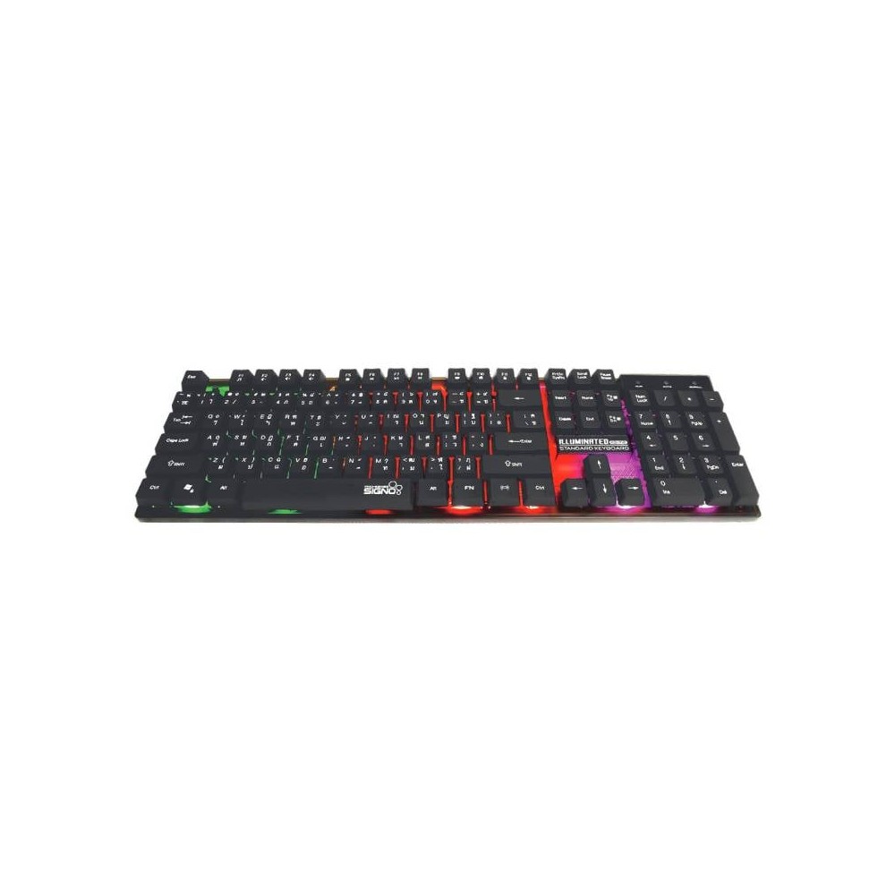 คีย์บอร์ดเกมมิ่ง Signo Gaming Keyboard Standard Illuminated KB-712 Black