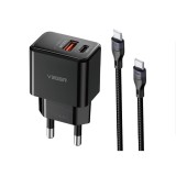 อะแดปเตอร์ VEGER Wall Charger 1 USB-A / 1 USB-C 20W พร้อมสายชาร์จ USB-C to USB-C 1 เมตร