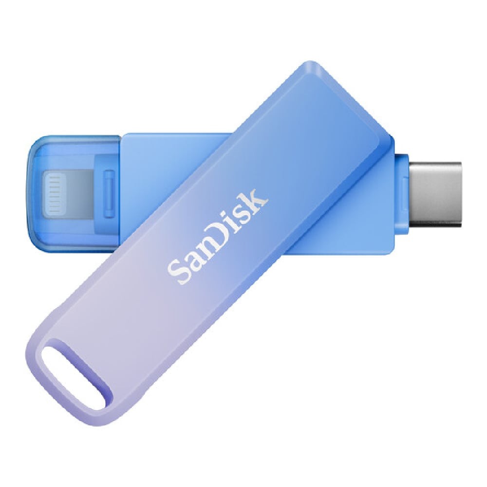แฟลชไดร์ฟ SanDisk Creator Series Phone Drive 256GB Blue ombre SDIXD0N-256G-GN6TP (USB-C/Lightning)