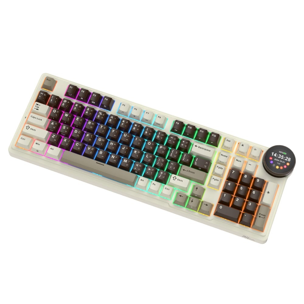 Violet Rk Switch คีย์บอร์ดเกมมิ่ง Royal Kludge N99 Laser Switch Mocha Gray Violet ...