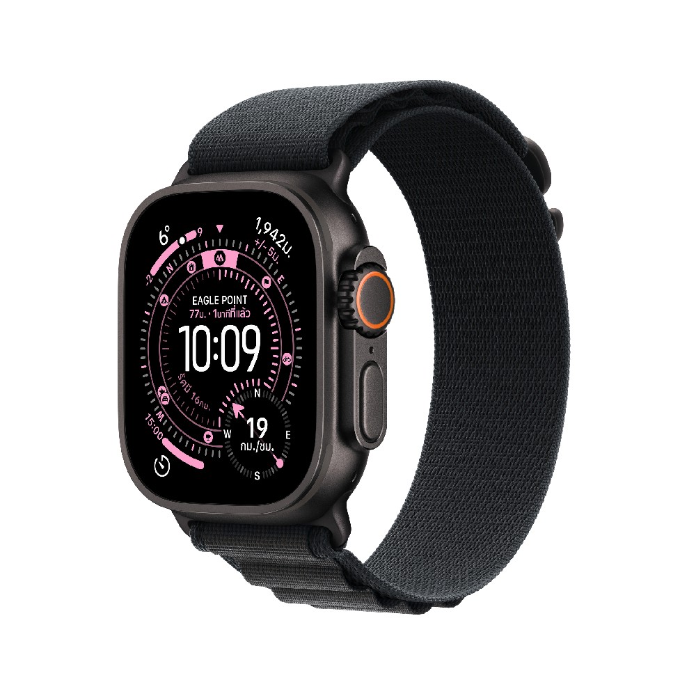 Apple Watch Ultra 3 GPS + Cellular 49mm Black Titanium Case with Black Alpine Loop - Medium