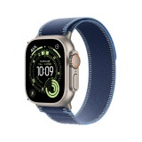 Apple Watch Ultra 3 GPS + Cellular 49mm Natural Titanium Case with Blue/Bright Blue Trail Loop - S/M