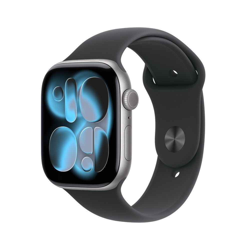 Apple Watch Series 11 GPS 46mm Space Gray Aluminium Case with Black Sport Band - M/L
