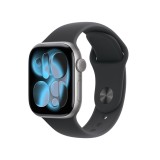 Apple Watch Series 11 GPS + Cellular 42mm Space Gray Aluminium Case with Black Sport Band - M/L