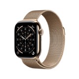 Apple Watch Series 11 GPS + Cellular 42mm Gold Titanium Case with Gold Milanese Loop