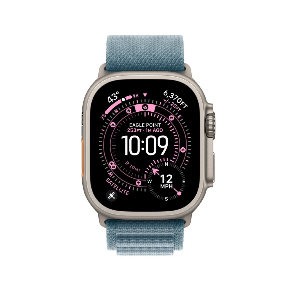 Apple Watch 49mm [Black] Alpine Loop [Medium] - [Black Titanium Finish] main image 1