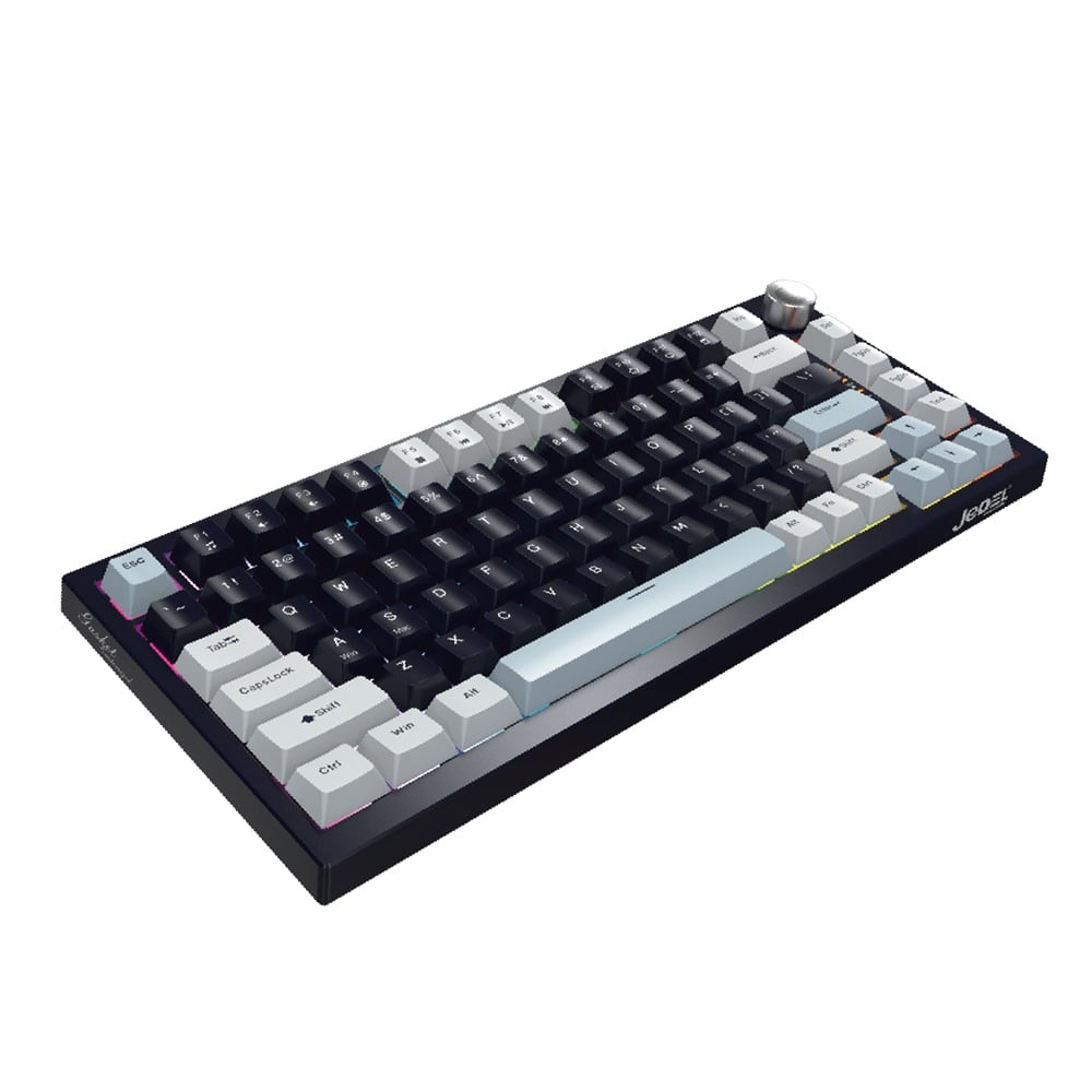 คีย์บอร์ดเกมมิ่ง Jedel KL81 Premiem Gesket structure with Knob control 3 Tone Red Switch Black (TH/EN)