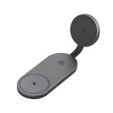 ที่ชาร์จไร้สาย AUKEY 3-in-1 Qi2.2 Wireless Charger Foldable Magnetic Pad 25W Gray (LC-MC314)
