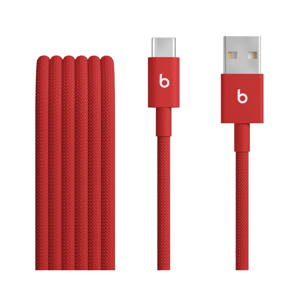 Beats USB-A to USB-C Woven Cable (1.5 m) - Rapid Red