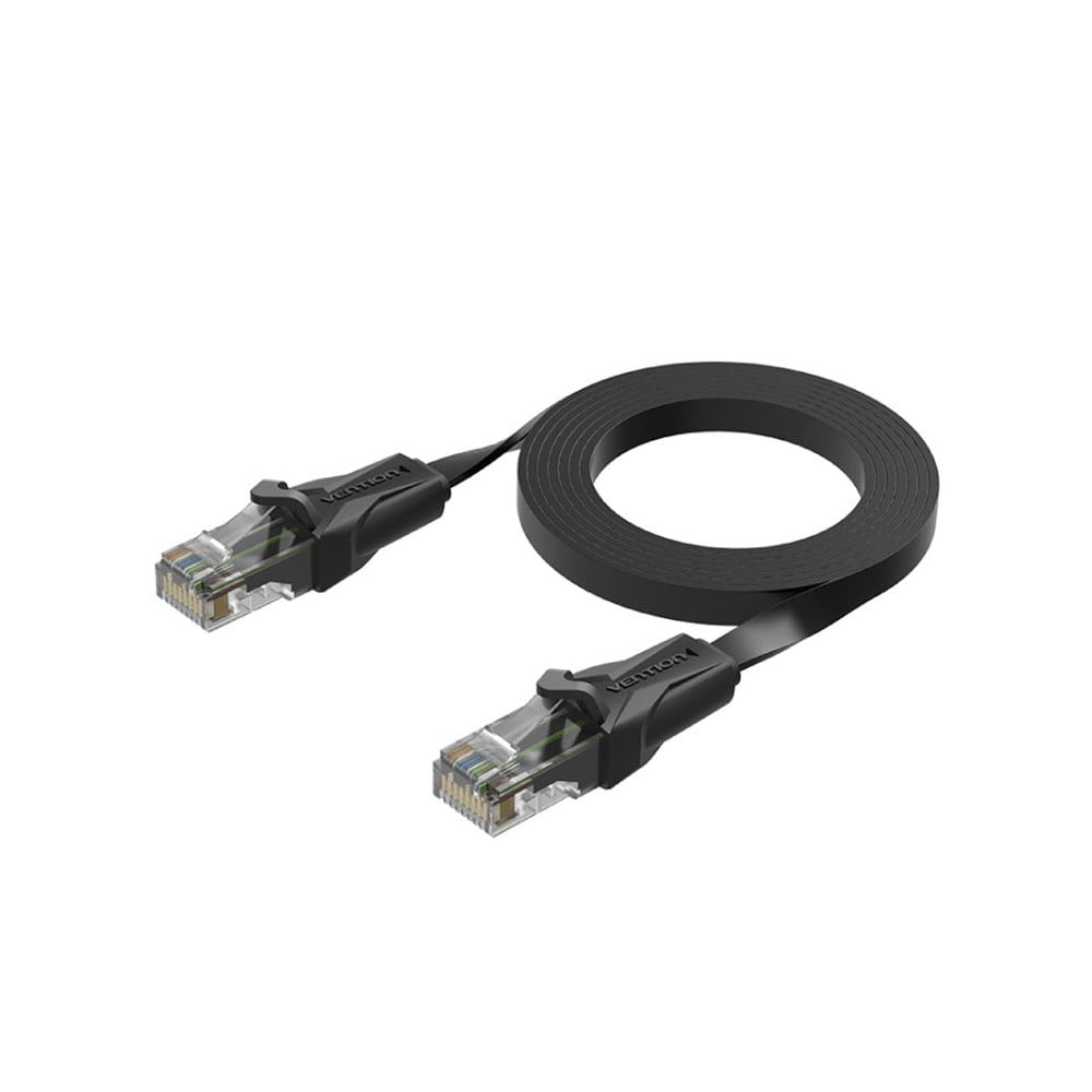 สายแลน Vention Flat Cat6 UTP Patch Cable 3M. Black