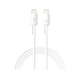 สายชาร์จ FOX USB-C to USB-C 60W Smooth Touch Silicone 2M (WI-C063) White