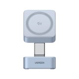 ที่ชาร์จไร้สาย Ugreen 2-in-1 Qi2.2 25W Magflow Foldable Magnetic Stand Blue (55960B)