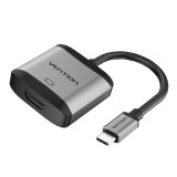 ตัวแปลง Vention USB-C to HDMI Converter 0.15M. Grey (TDAHB)