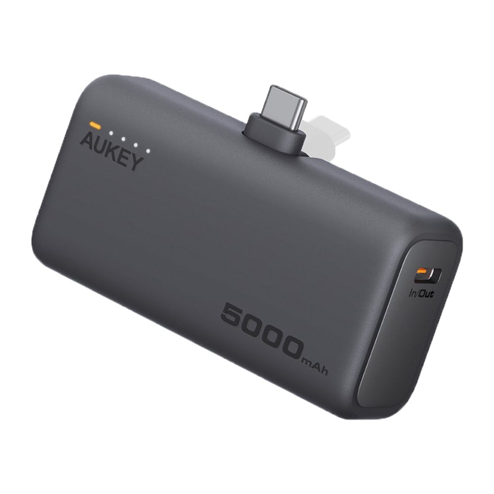 พาวเวอร์แบงค์ AUKEY 5000 mAh Spark Mini Built-in USB-C PB-Y59 Dark Gray (CCC)