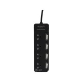 ปลั๊กไฟ Anitech TIS 2200W 4 Socket 4 Switch 3M H3634 Black