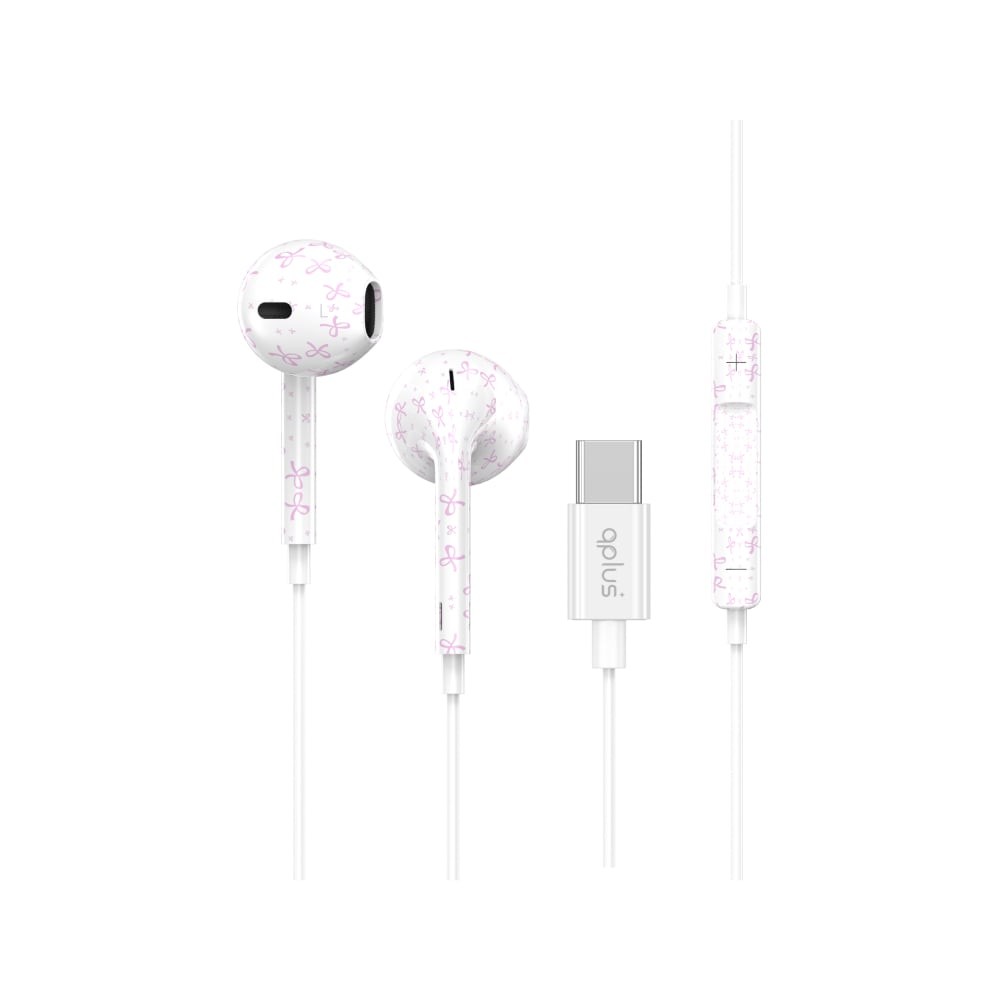 หูฟัง QPLUS Wired Earbud Type-C Ribbon White