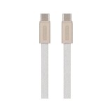 สายชาร์จ Blue Box USB-C to USB-C Cable 60W 1M. Mag Flat White (BB-C11)