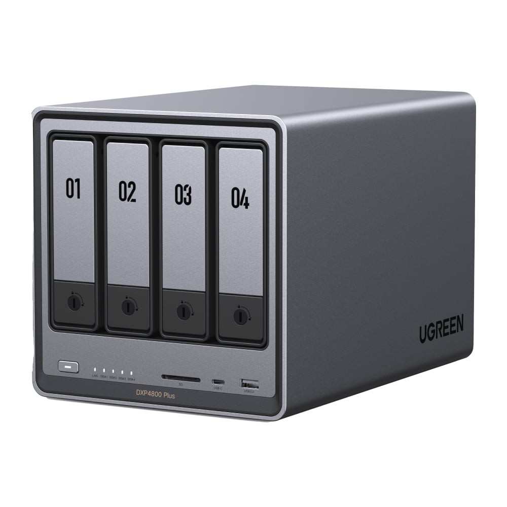 อุปกรณ์จัดเก็บข้อมูลบนเครือข่าย UGREEN NAS DXP4800 Plus Network Attached Storage Diskless