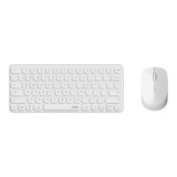 เมาส์และคีย์บอร์ด Rapoo Wireless Mouse + Keyboard 9010M Multi-mode White