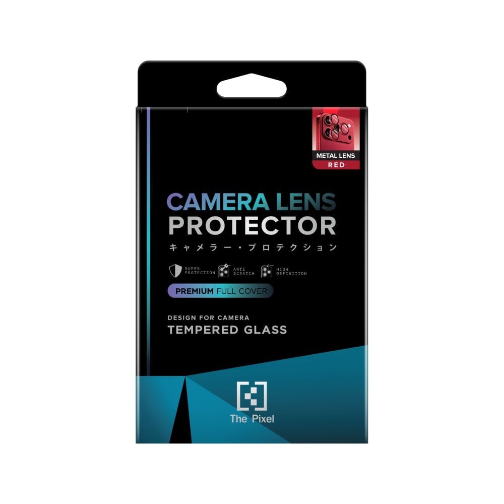 ฟิล์มกันเลนส์ The Pixel iPhone 18 Pro/18 Pro Max 3D Metal LN Matte Red