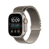 Apple Watch Ultra 4 GPS + Cellular 49mm Natural Titanium Case with Natural Titanium Milanese Loop - L