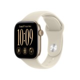 Apple Watch Series 12 GPS + Cellular 42mm Light Gold Aluminium Case with Sand Sport Band - M/L