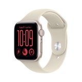 Apple Watch SE 3 GPS 44mm Starlight Aluminium Case with Sand Sport Band - M/L (2026)