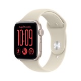 Apple Watch SE 3 GPS + Cellular 44mm Starlight Aluminium Case with Sand Sport Band - M/L (2026)