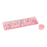 เมาส์และคีย์บอร์ด MOFii Wireless Mouse + Keyboard Sweet Mixed Pink (TH/EN)