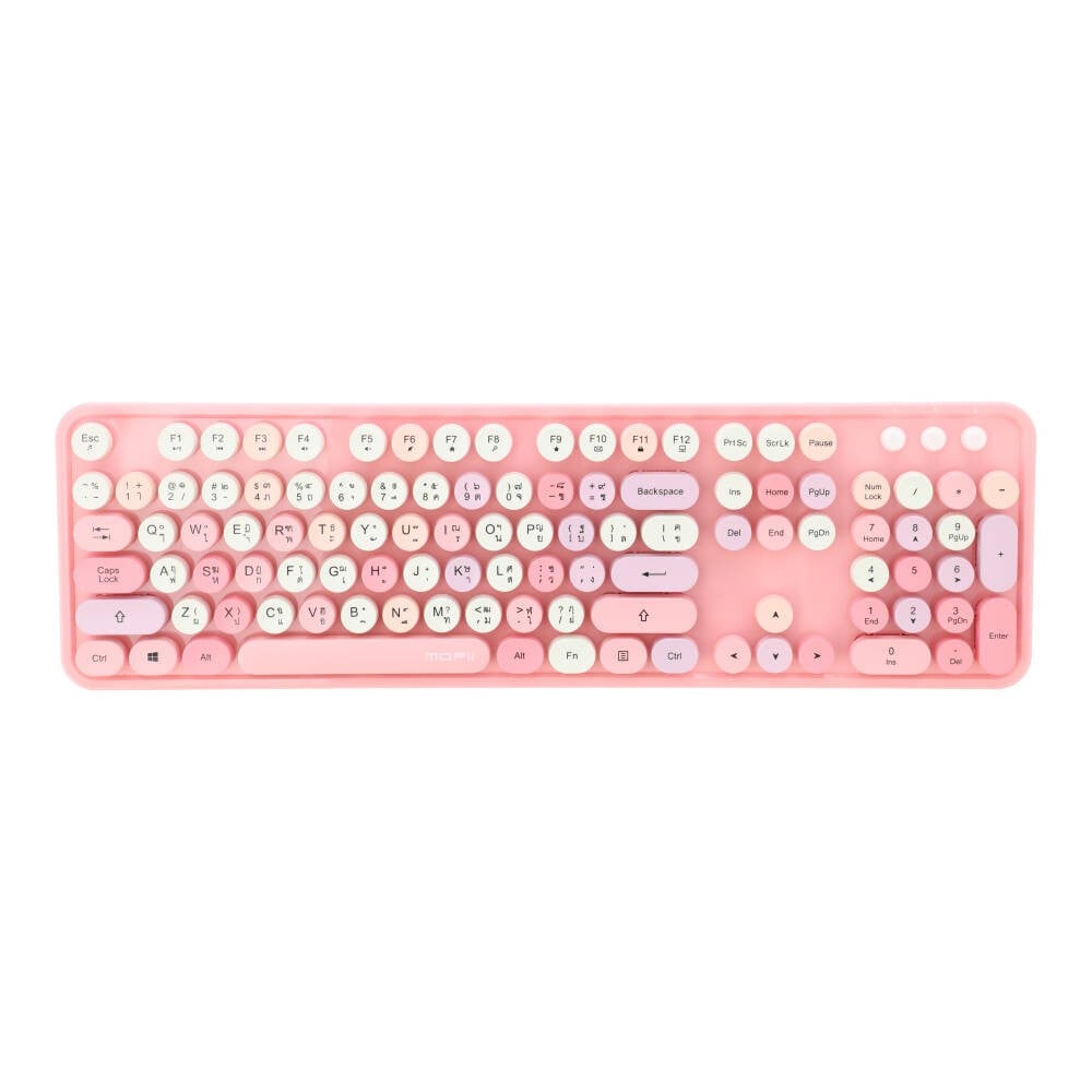 เมาส์และคีย์บอร์ด MOFii Wireless Mouse + Keyboard Sweet Mixed Pink (TH/EN)