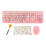 เมาส์และคีย์บอร์ด MOFii Wireless Mouse + Keyboard Sweet Mixed Pink (TH/EN)