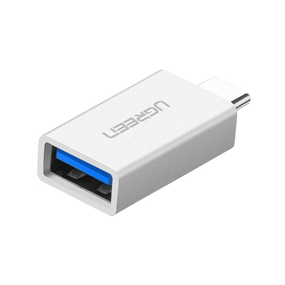 หัวแปลง UGREEN Adapter USB-C Male to USB-A (3.0A) Female Adapter White