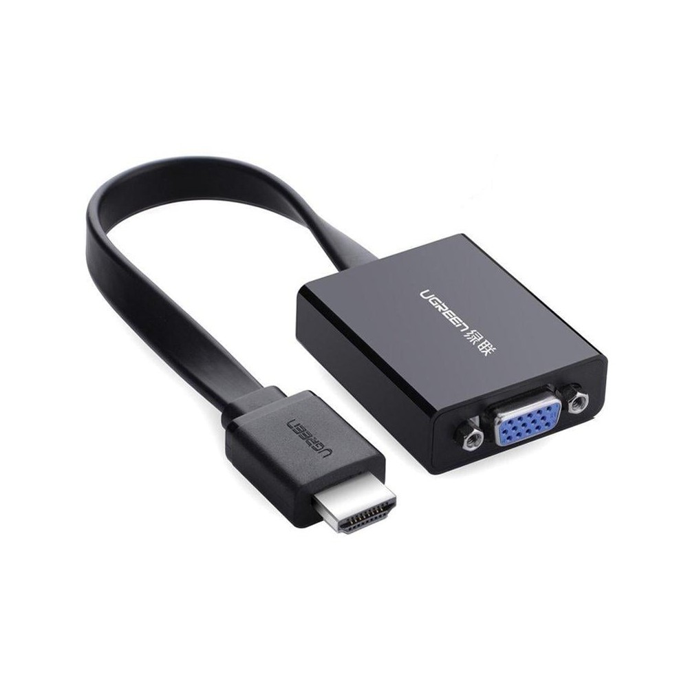 UGREEN Adapter HDMI Male to VGA Converter 3.5mm Audio Black