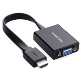 UGREEN Adapter HDMI Male to VGA Converter 3.5mm Audio Black