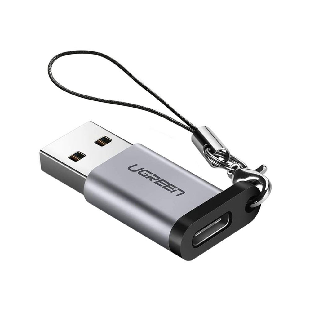 UGREEN Adapter USB-A Male to USB-C 3.1A Connector Gray (50533)