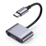 UGREEN Adapter USB-C to 3.5mm Audio & Charge RockStar Gray