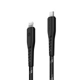 สายชาร์จ Energea Lightning to USB-C Cable NYLOFLEX (MFI) 1.5 เมตร . Black