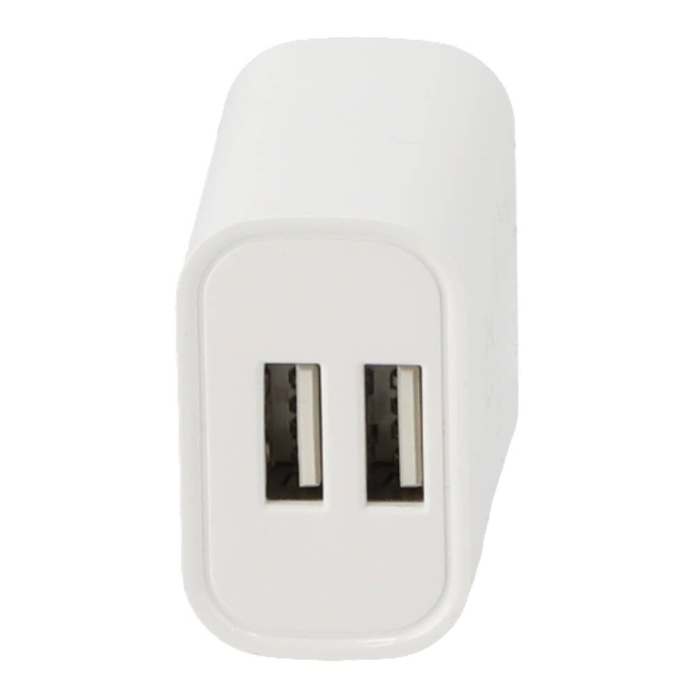 อะแดปเตอร์ QPLUS Wall Charger 2 USB-A พร้อมสายชาร์จ Micro USB TG01 White