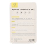 อะแดปเตอร์ QPLUS Wall Charger 2 USB-A พร้อมสายชาร์จ Micro USB TG01 White