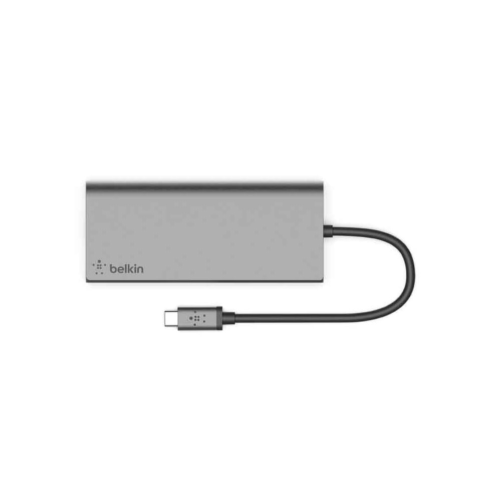 Belkin Port Hub USB-C 9 in 1 Multifunctional Converter Gray (F4U092btSGY)