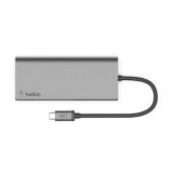 Belkin Port Hub USB-C 9 in 1 Multifunctional Converter Gray (F4U092btSGY)