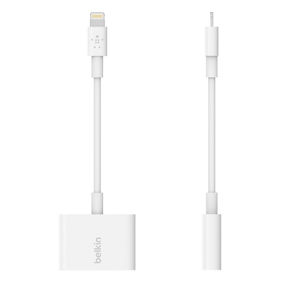 หัวแปลง Belkin Adapter Lightning to Lightning Audio & Charge Rockstar White