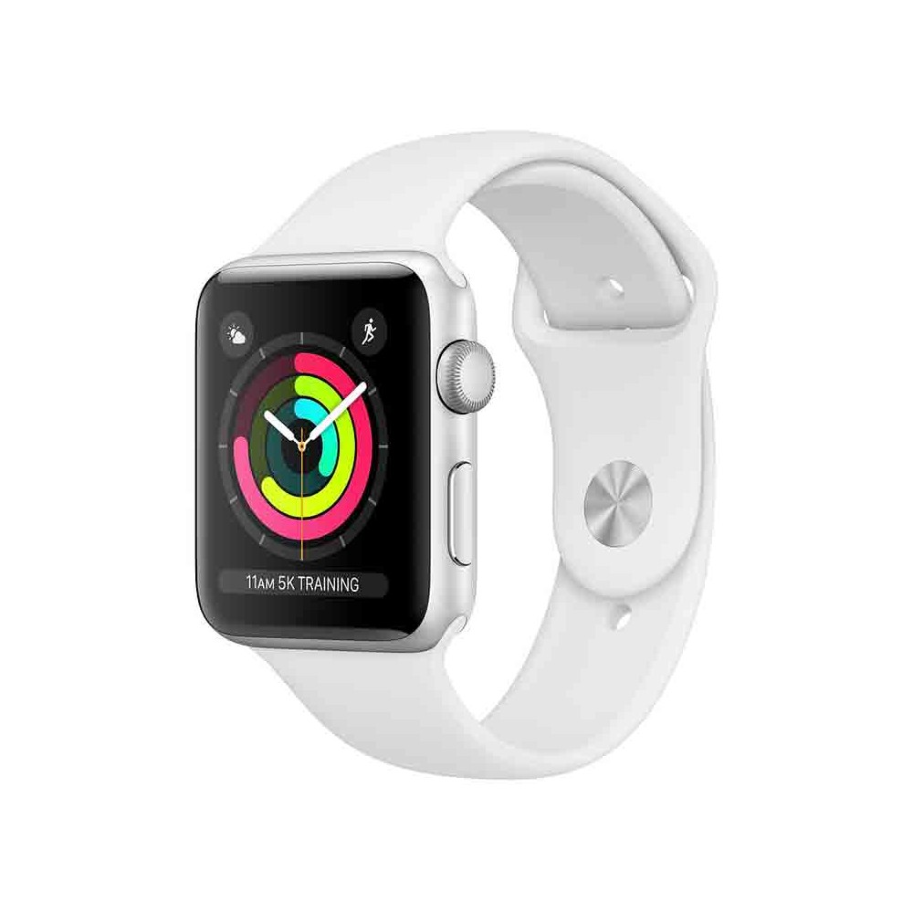 Apple Watch Series 3 GPS 42mm Silver Aluminium Case with White Sport Band